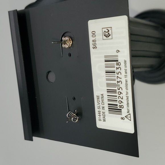 COACH Signature Pave Bar Stud Earrings. - Picture 3 of 5